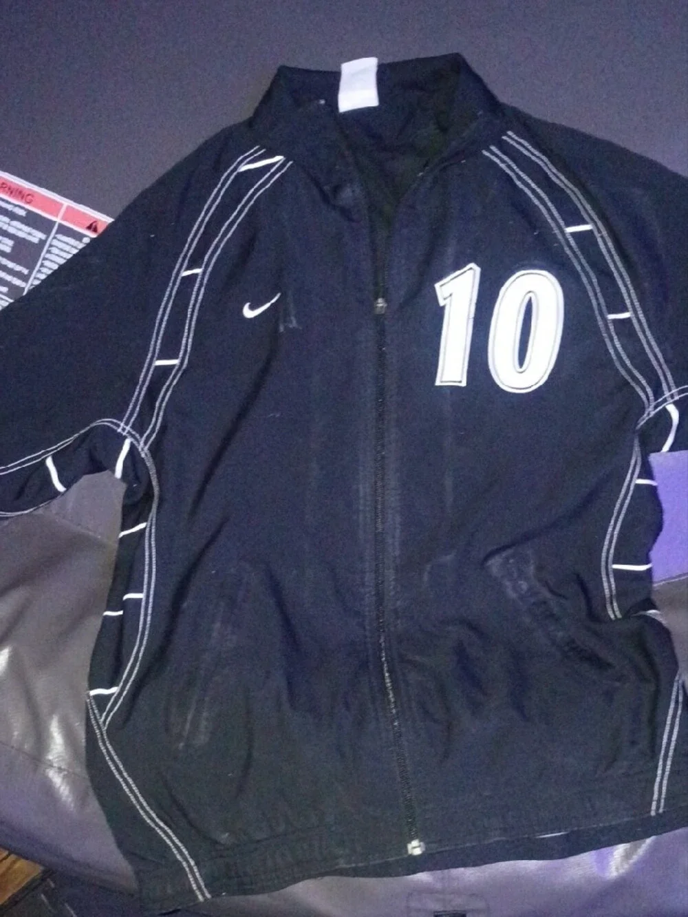 Nike Black Performance Jacket with White Number 10